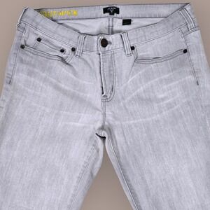 J.Crew Toothpick Skinny Jeans Womens 31 Gray Light Wash Stretch Denim